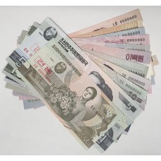 KOREA 1992-2002 . ONE 1- FIVE THOUSAND 5,000 WON . SPECIMEN BANKNOTES